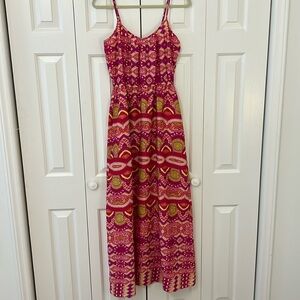 Pink printed Maxi Dress, Size medium